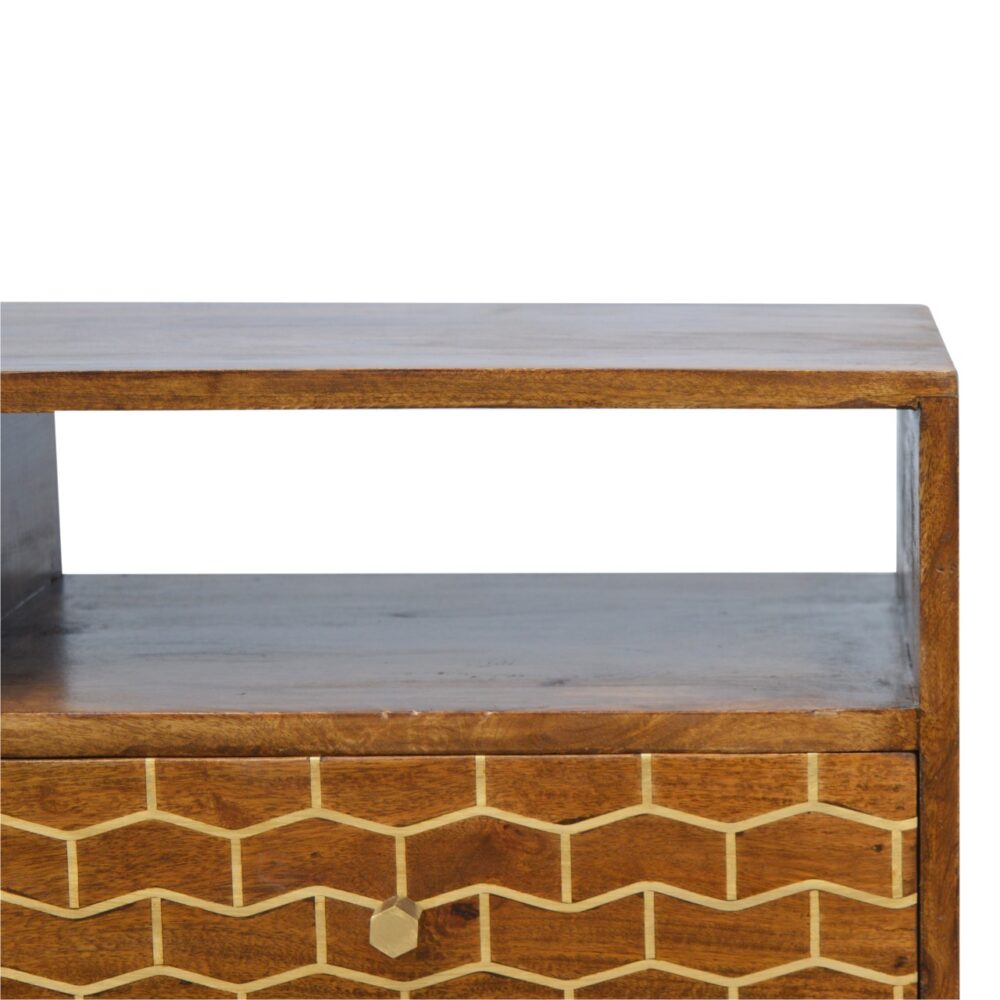 Gold Art Pattern Drawer Media Unit - Image 7
