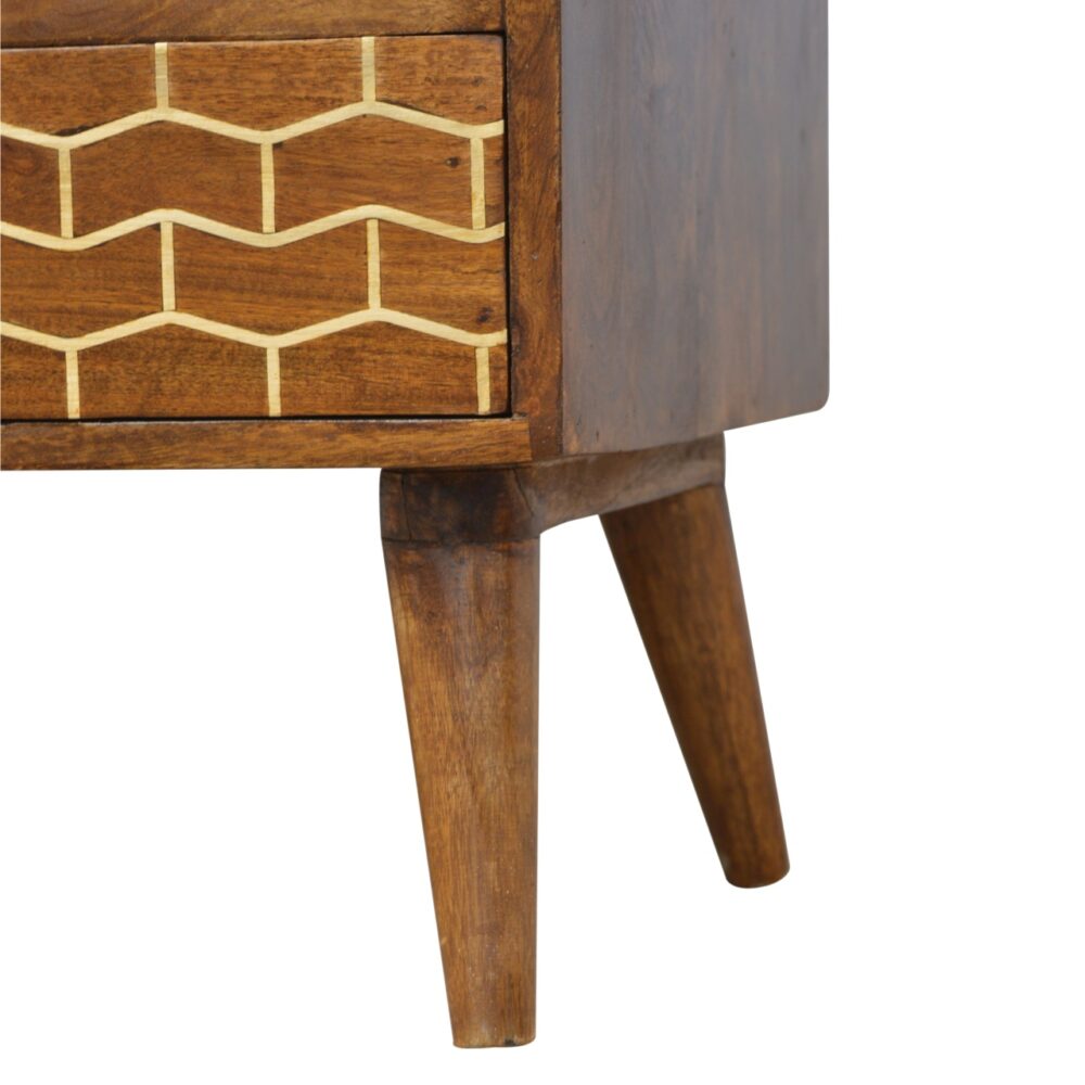 Gold Art Pattern Drawer Media Unit - Image 8