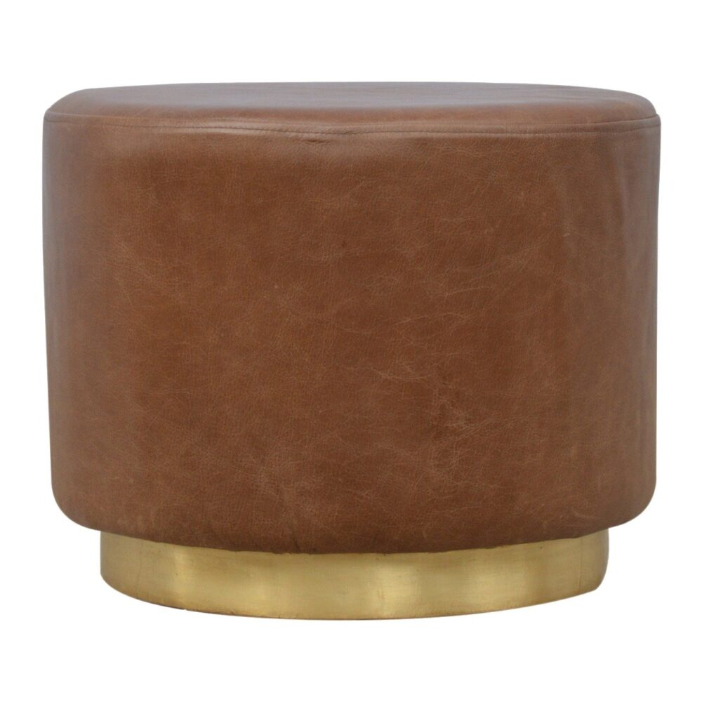 Canada Buffalo Footstool with Gold Base Suppliers