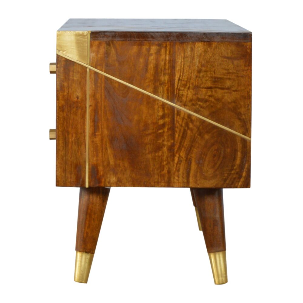 Gold Geometric Chestnut Media Unit for wholesale