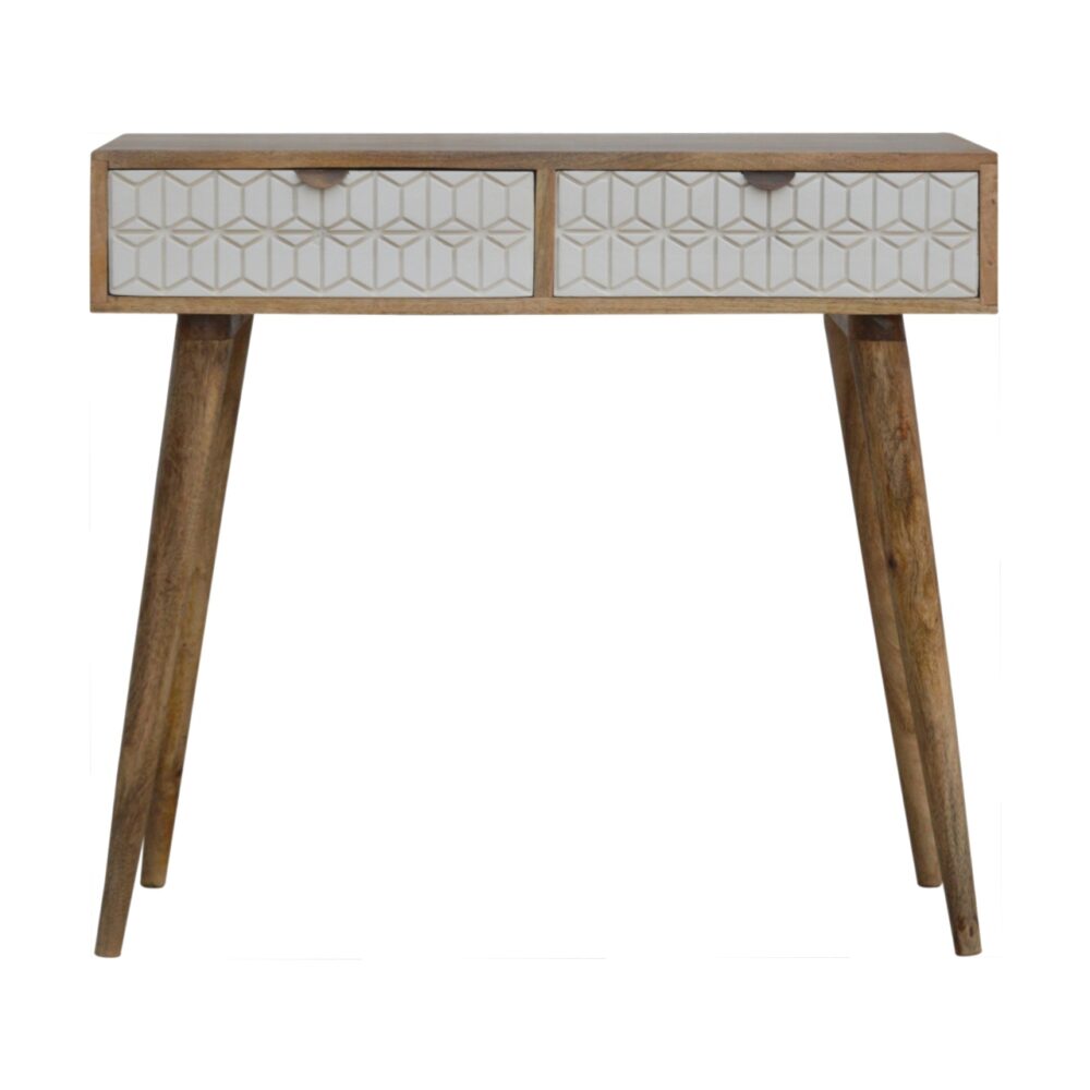 Canada Sleek White Carved Console Table Suppliers