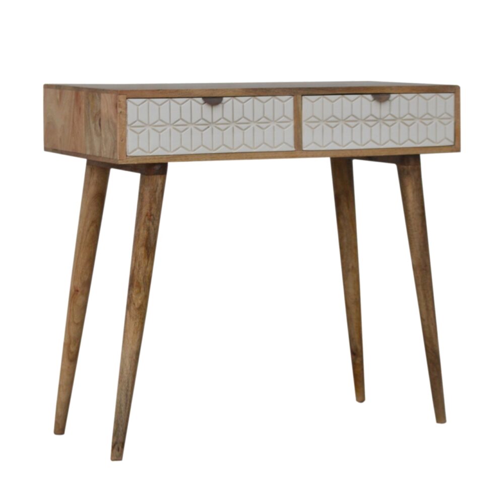 wholesale IN448 - Sleek White Carved Console Table for resale