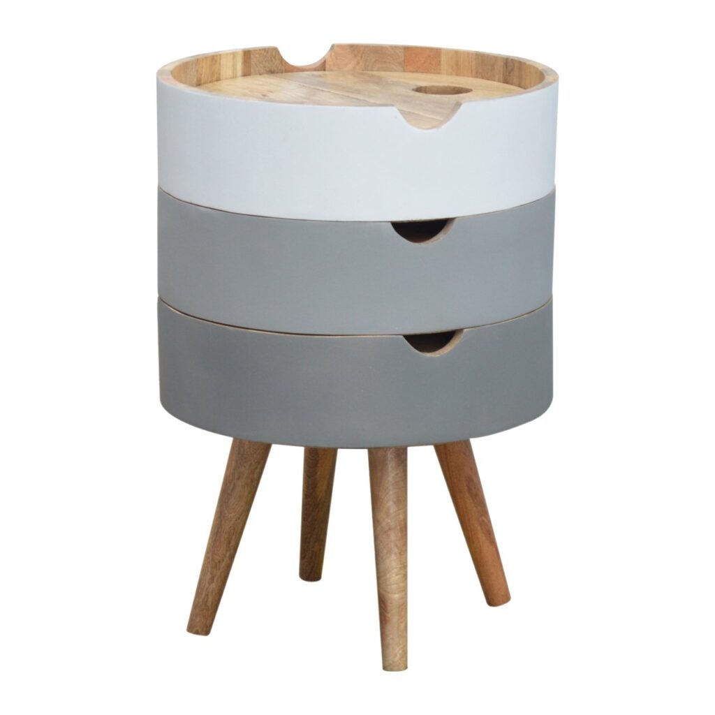 Canada 3 Drawer Grey Paint Nightsand Suppliers