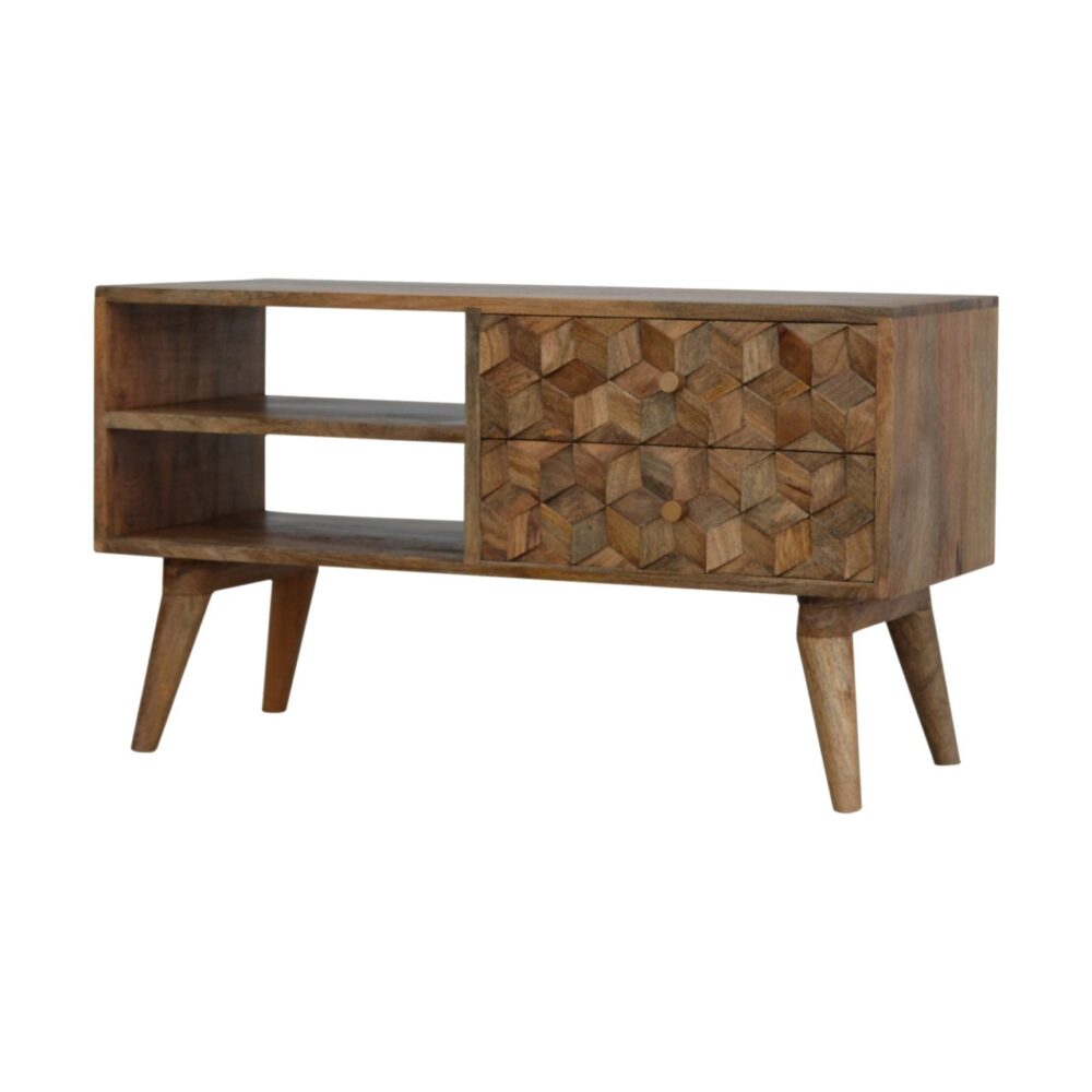IN697 - Cube Carved Media Unit wholesalers