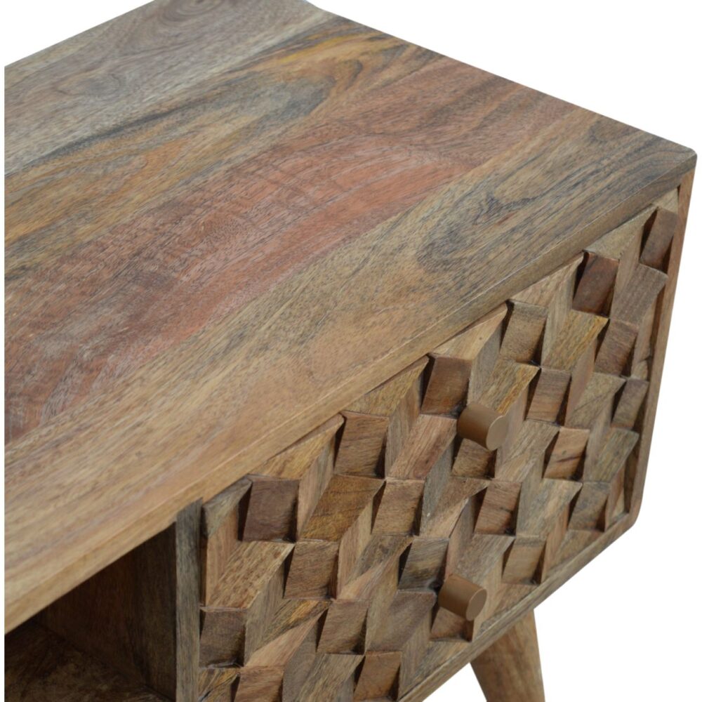 IN697 - Cube Carved Media Unit dropshipping