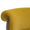 Mustard Velvet Studded Chair for wholesale