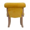bulk Mustard Velvet Studded Chair for resale
