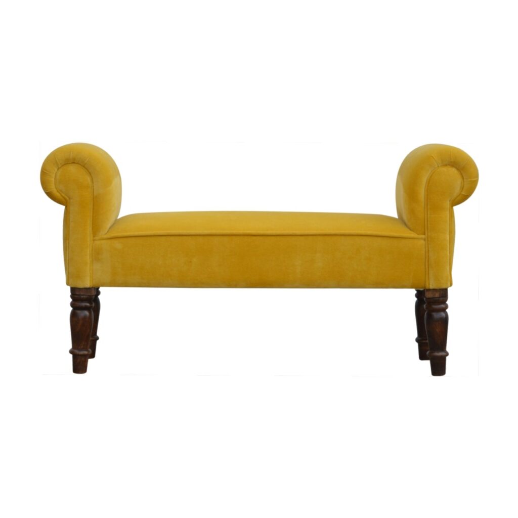 Canada Mustard Velvet Bench Suppliers