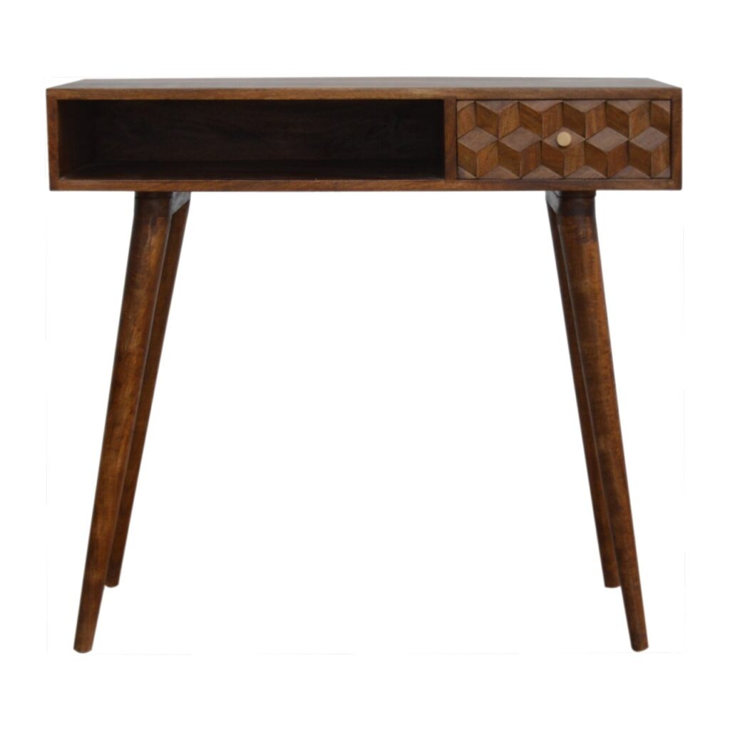 Canada Chestnut Cube Carved Writing Desk Suppliers