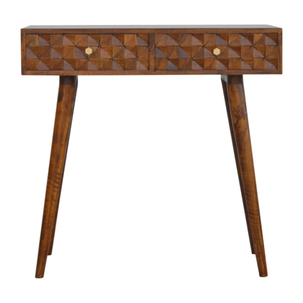 Canada Chestnut Diamond Carve Console Suppliers