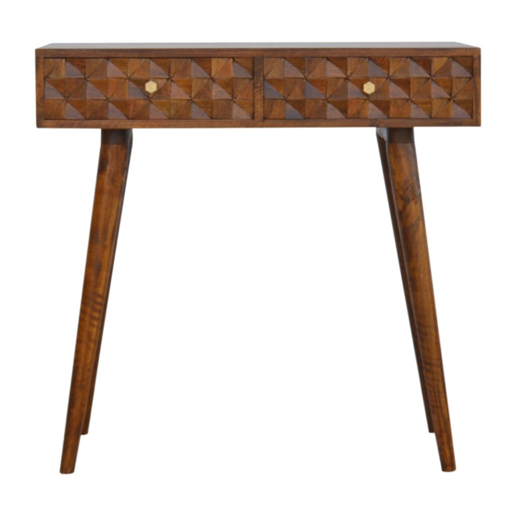 Canada Chestnut Diamond Carve Console Suppliers