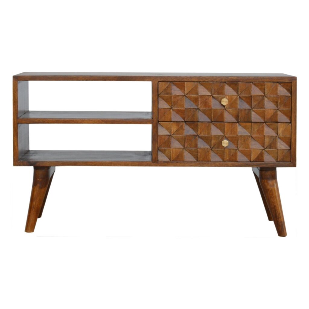 Canada Chestnut Diamond Carve Media Unit Suppliers