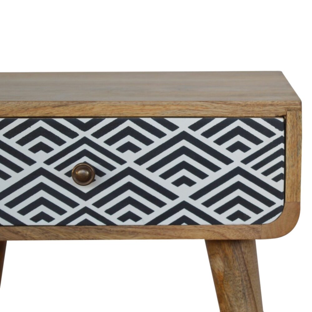 Monochrome Print Bedside for resell