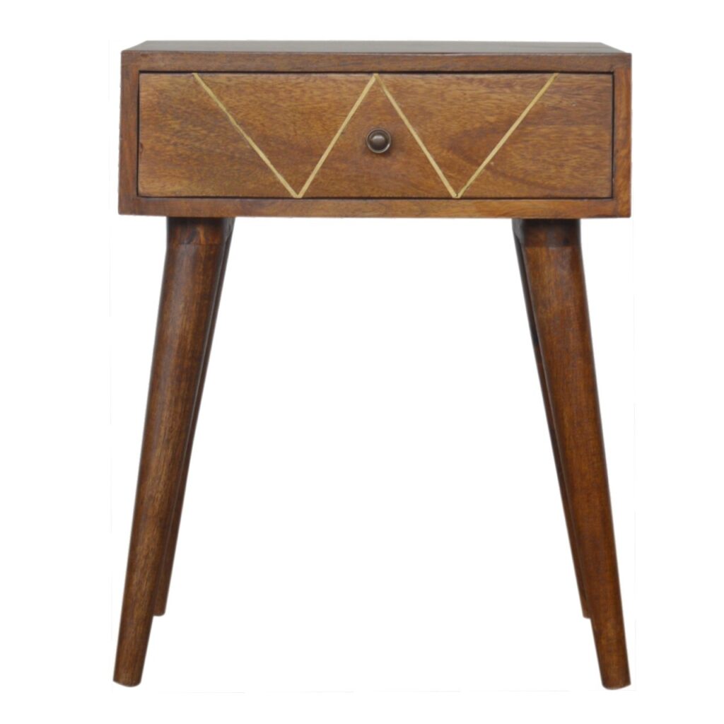 Canada Geometric Brass Inlay Nightsand Suppliers
