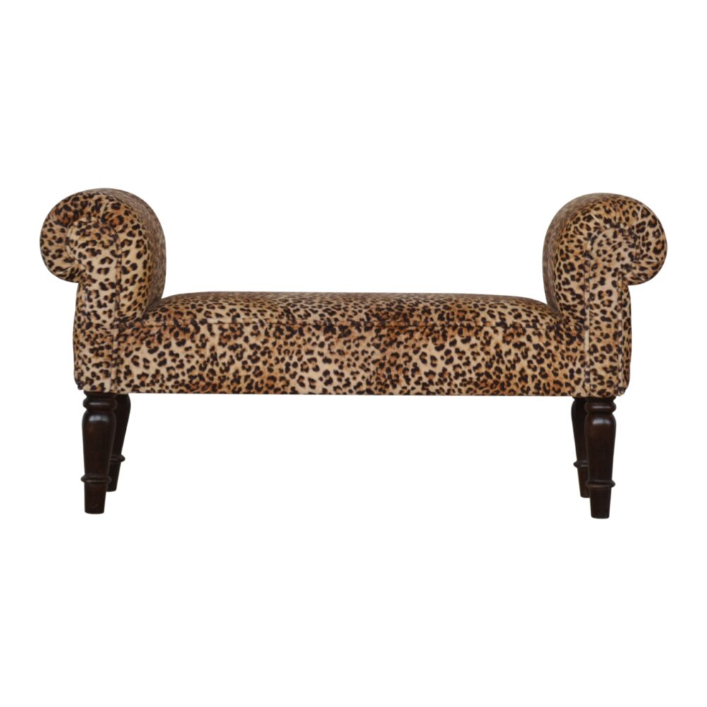 Canada Leopard Print Velvet Bench Suppliers