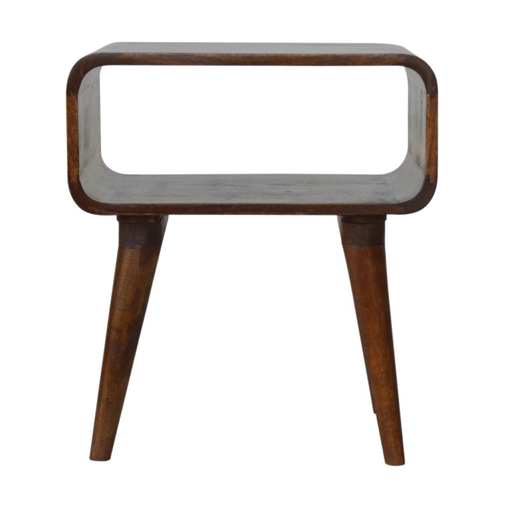Canada Curved Open Chestnut Nightsand Suppliers