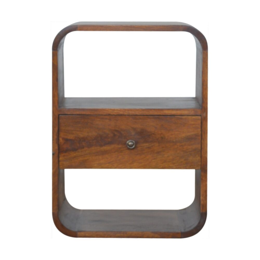 Canada Chestnut Curved Edge Nightsand Suppliers