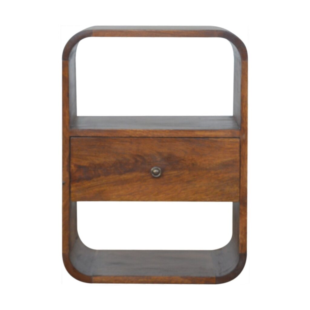 Canada Chestnut Curved Edge Nightsand Suppliers