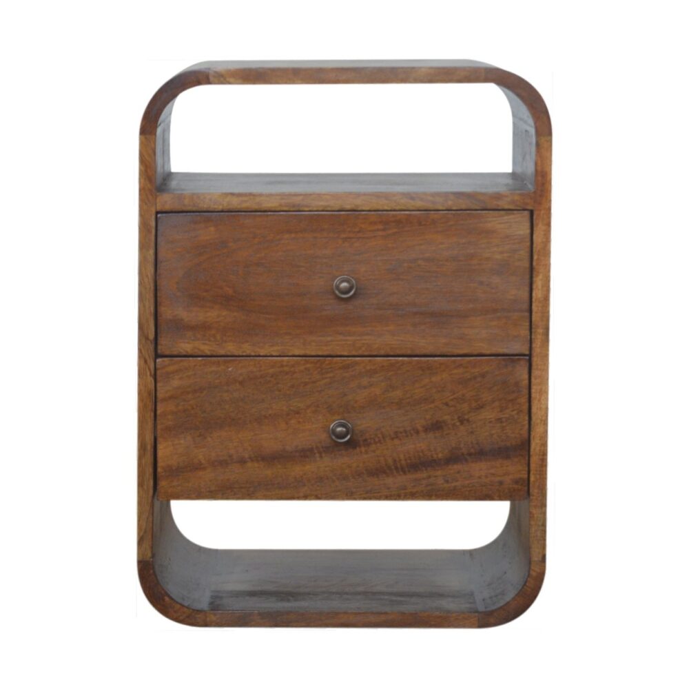 Canada Chestnut Curve 2 Drawer Nightsand Suppliers