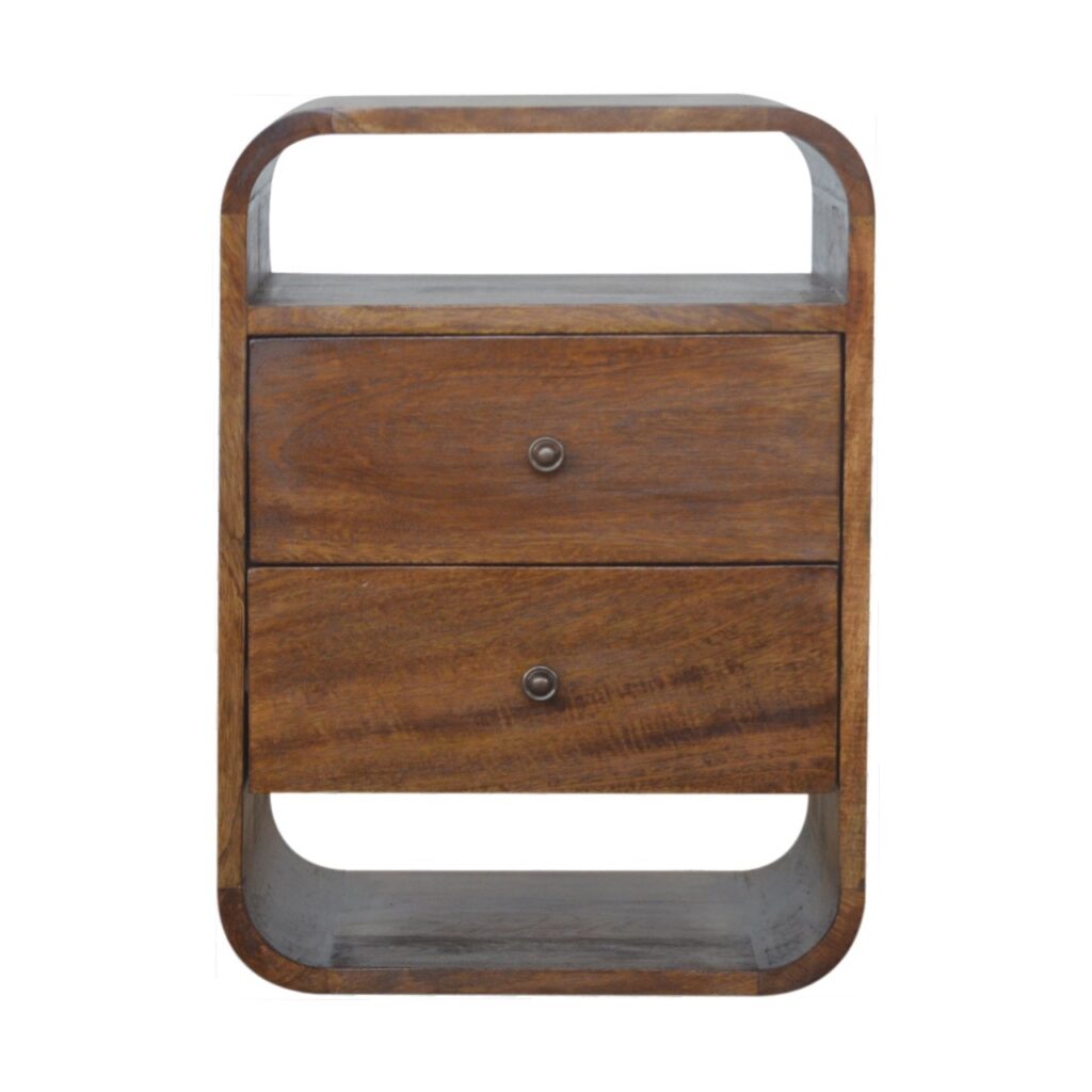 Canada Chestnut Curve 2 Drawer Nightsand Suppliers