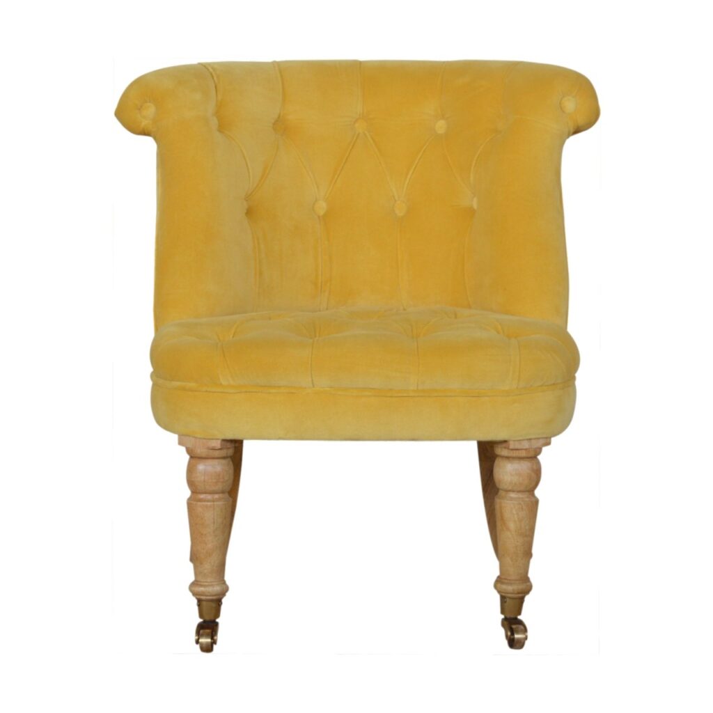 Canada Mustard Velvet Accent Chair Suppliers