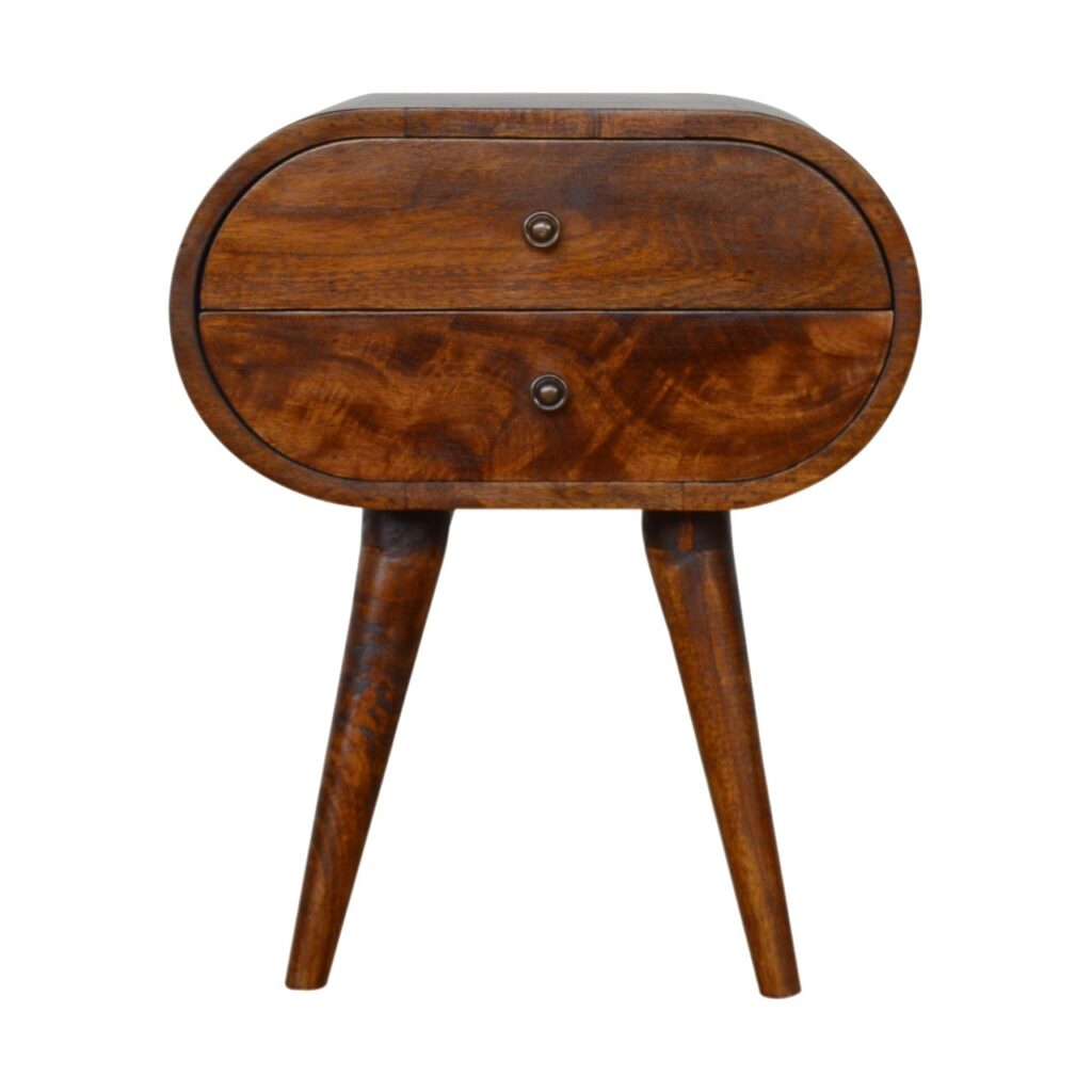 Canada Chestnut Circular Nightsand Suppliers