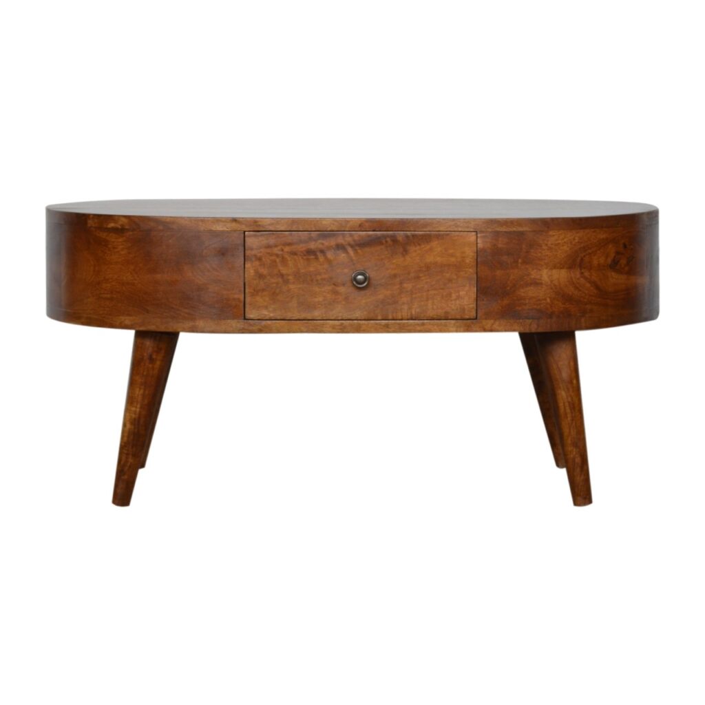 Canada Chestnut Rounded Coffee Table Suppliers