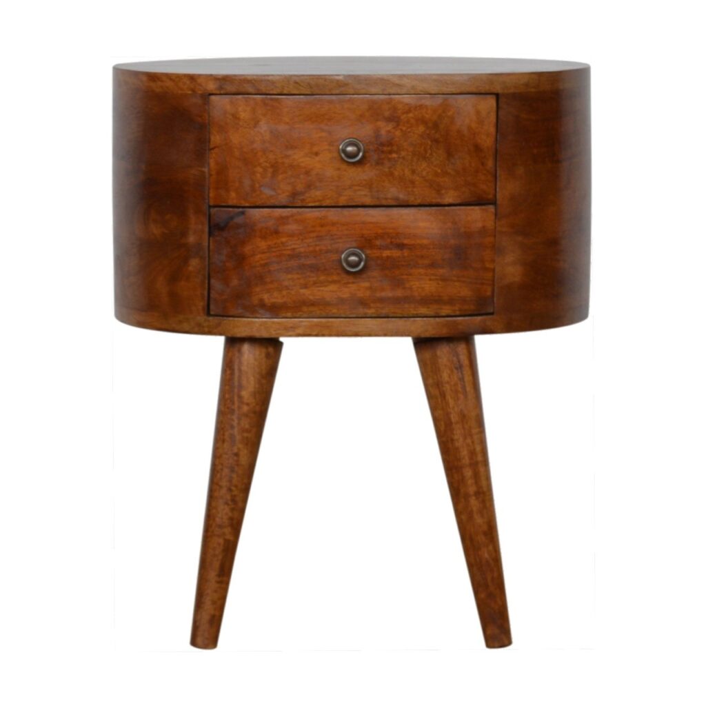 Canada Chestnut Rounded Nightsand Table Suppliers