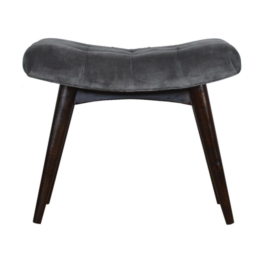 Canada Grey Cotton Velvet Curved Bench Suppliers