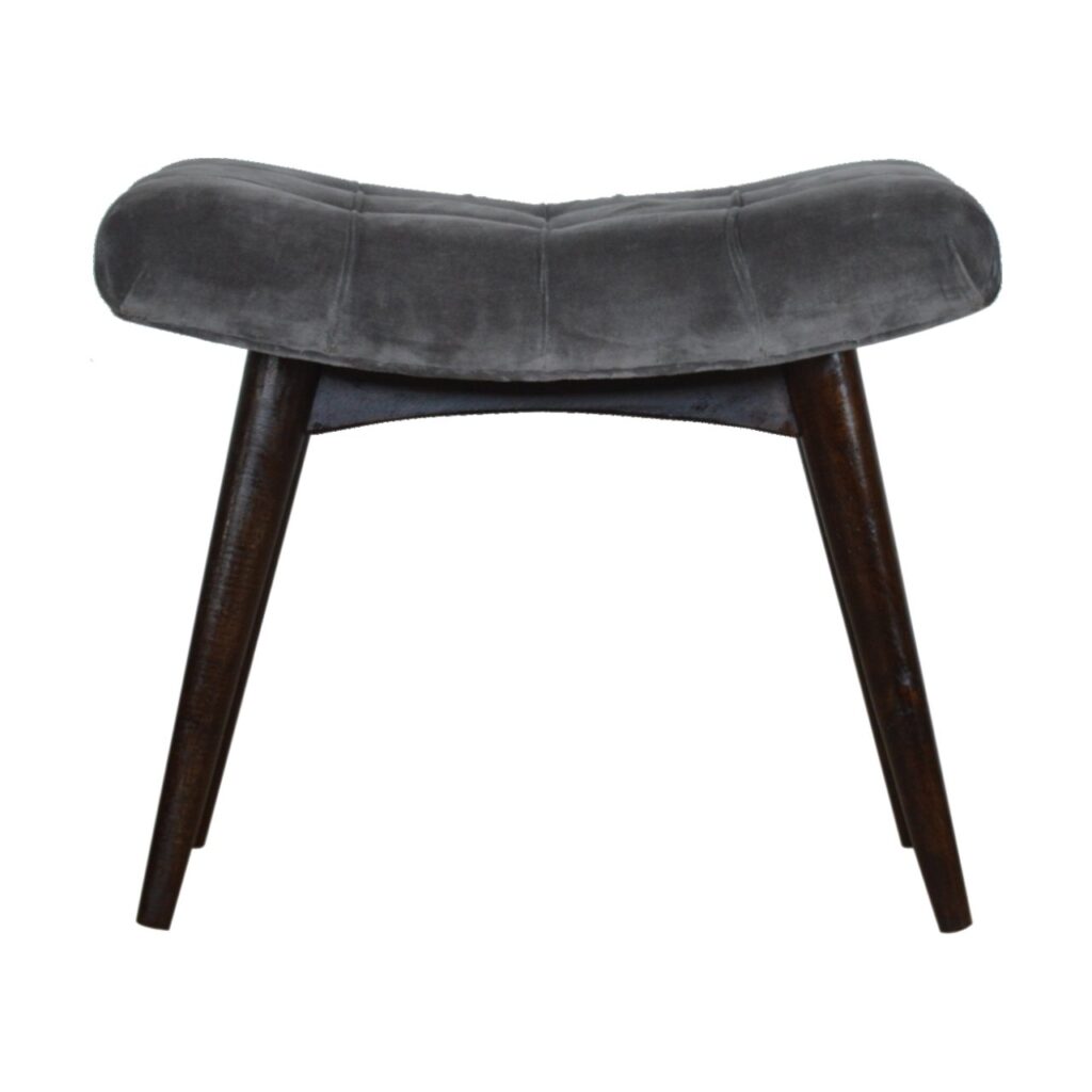 Canada Grey Cotton Velvet Curved Bench Suppliers