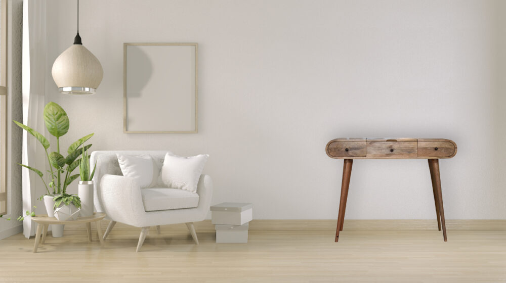 Oak-ish Round Dressing Table - Image 10