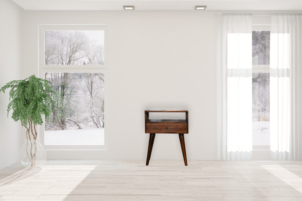 Modern Chestnut Solid Wood Nightsand - Image 10