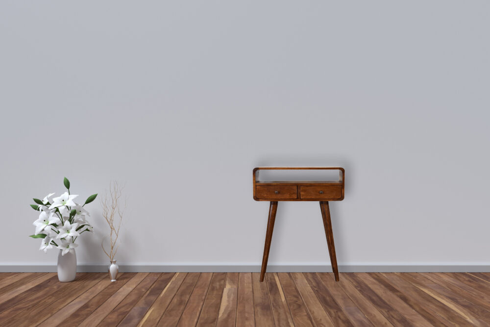 Mini Chestnut Console Table - Image 10