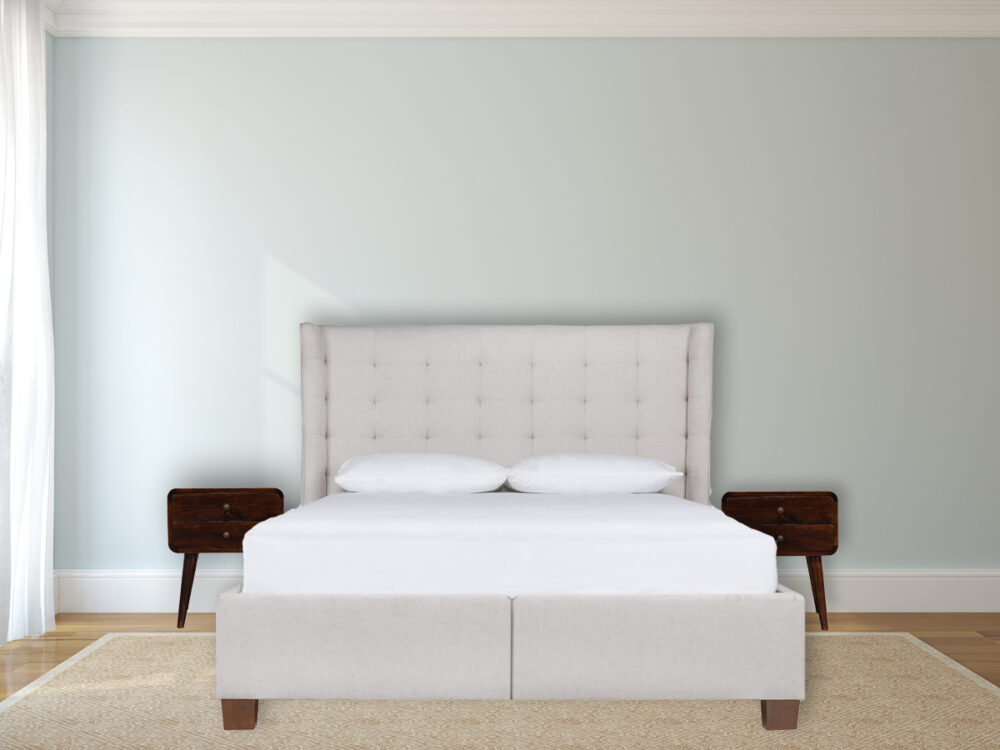 Curved Dark Walnut Nightsand - Image 10