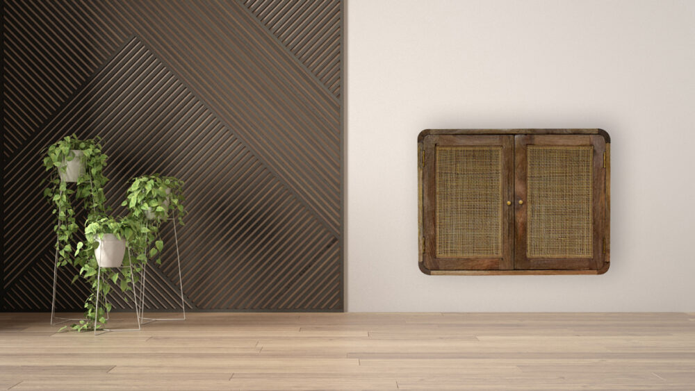 Floating  Knit Grey Wash Cabinet - Image 10