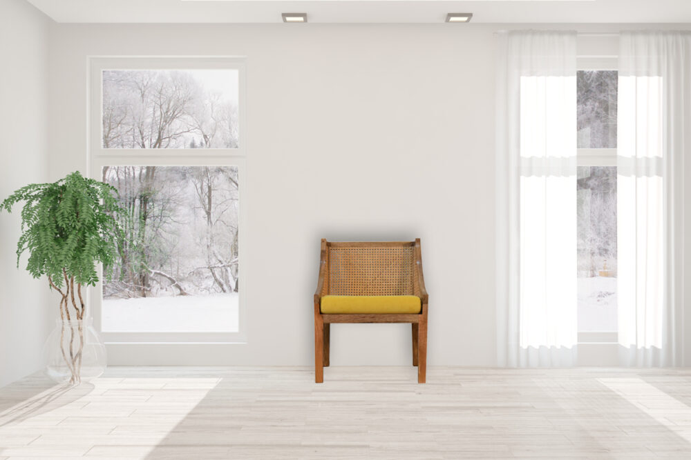 Larissa Mustard Cotton Velvet Chair - Image 10