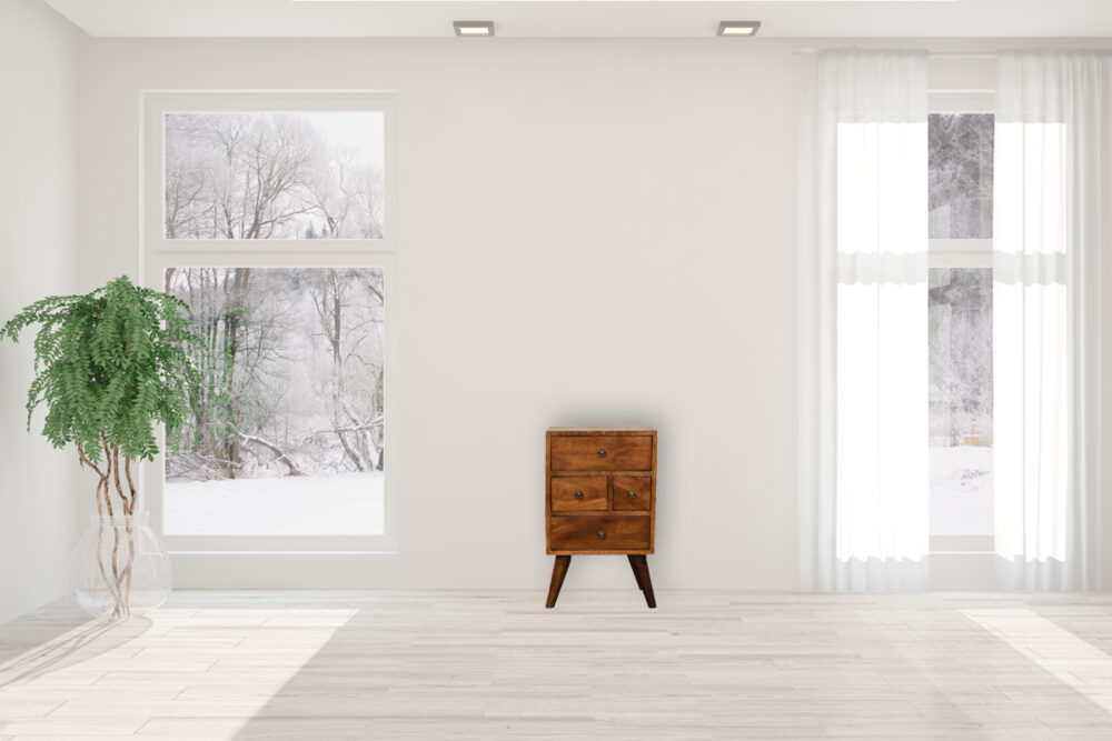 4 Drawer Multi Chestnut Nightsand - Image 10