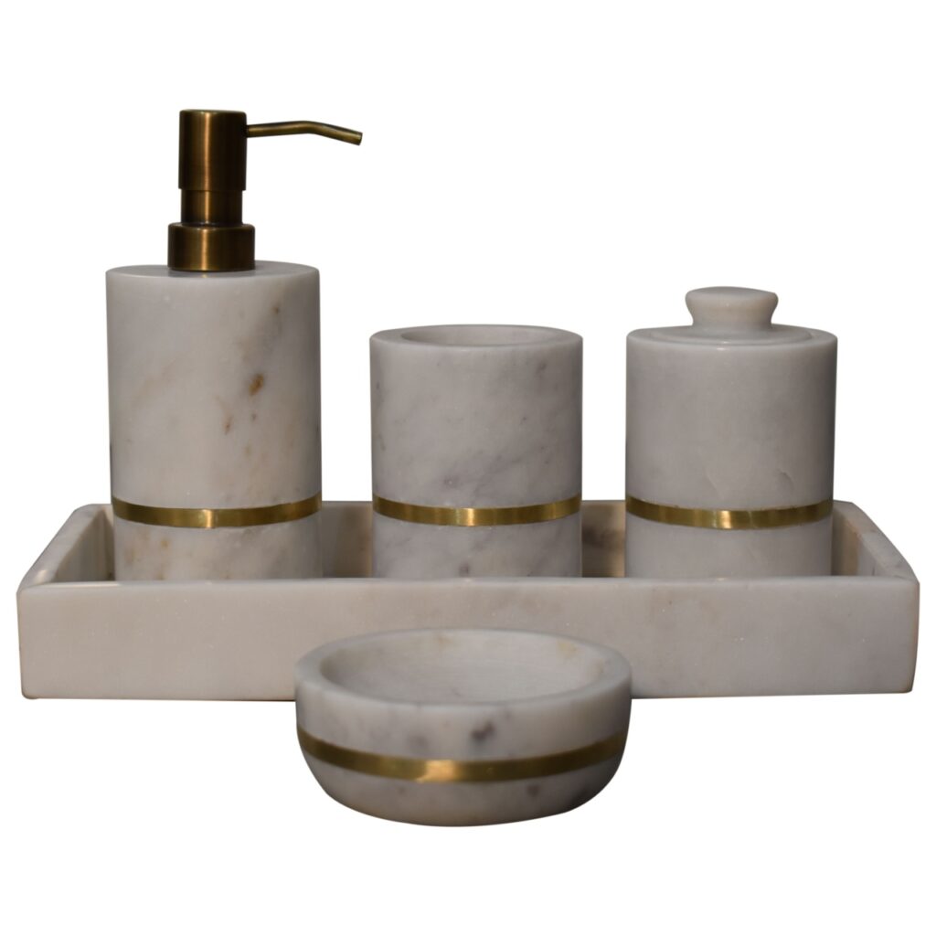 Canada Brass Inlay Bathroom Set of 5 Suppliers