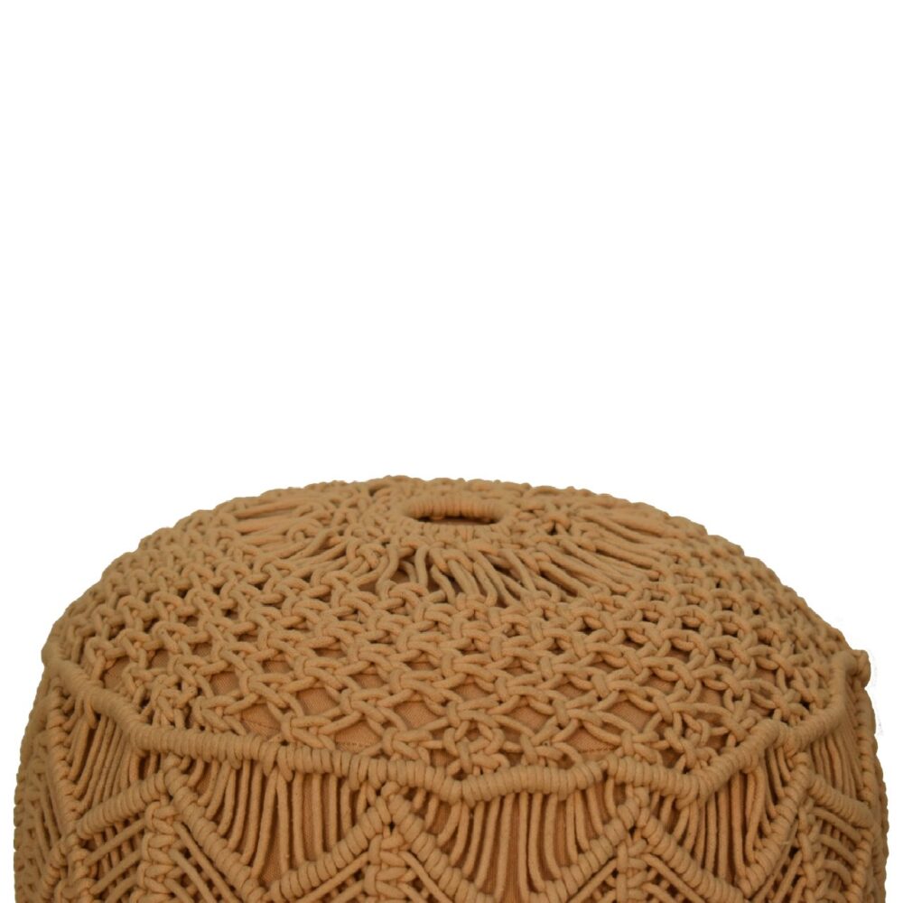 Crotchet Mustard Footstool - Image 5