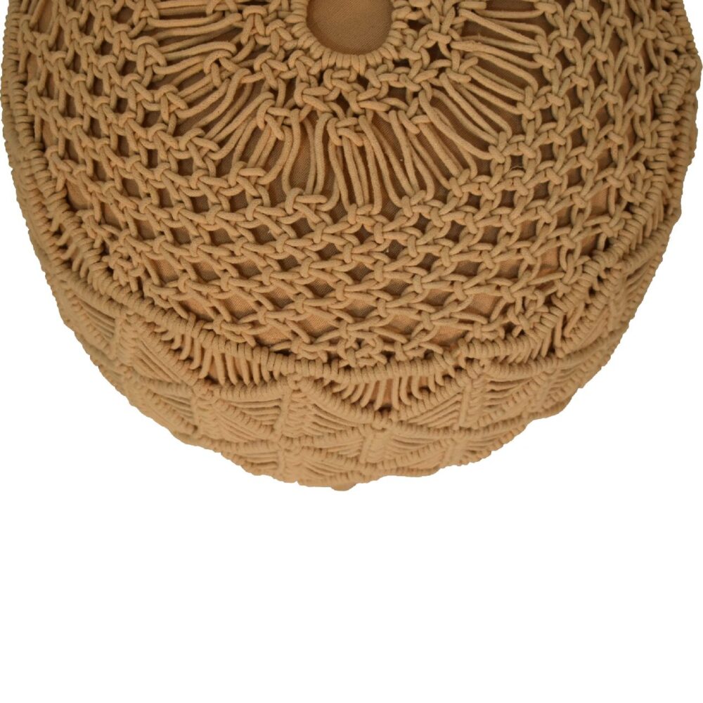 Crotchet Mustard Footstool - Image 6