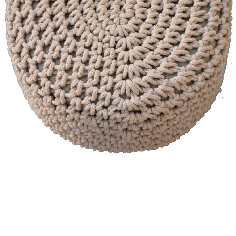 Keeva Beige Oblong Footstool - Image 5