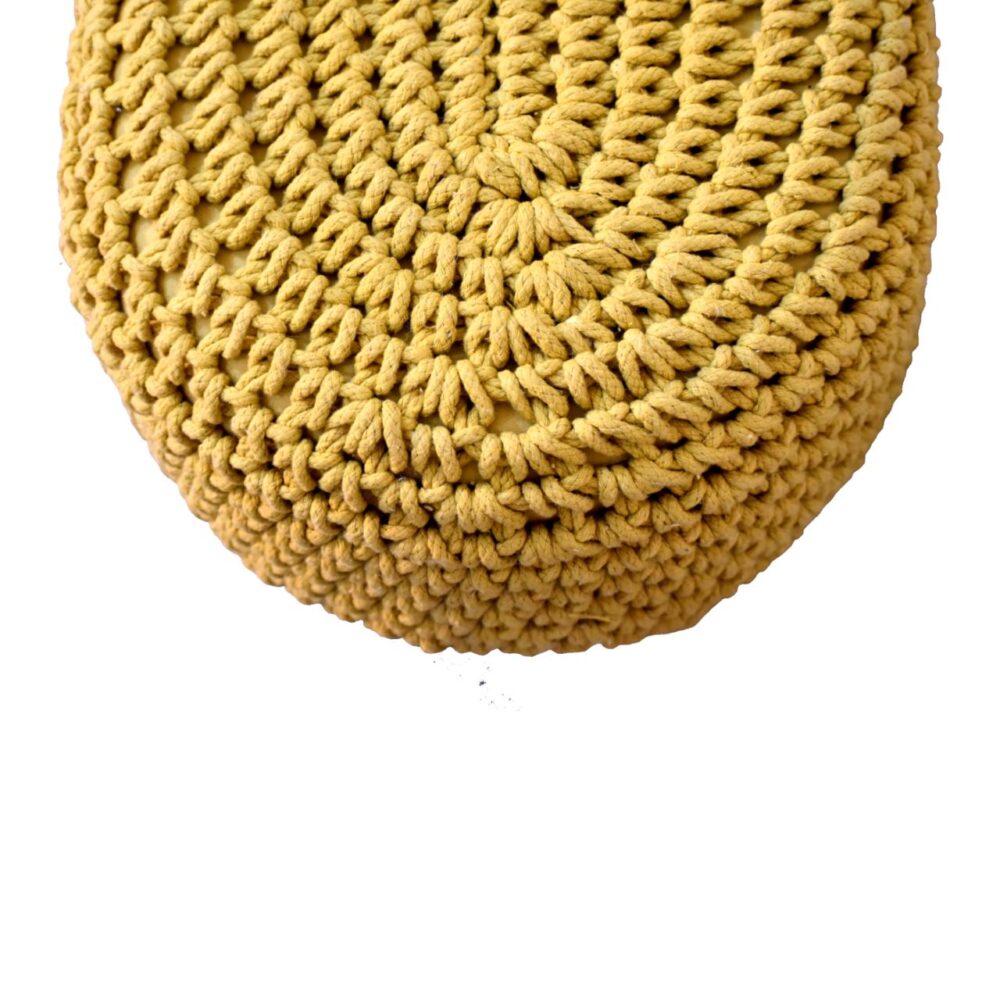 Keeva Mustard Oblong Footstool - Image 6