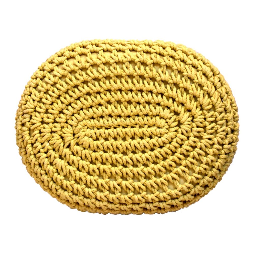 Keeva Mustard Oblong Footstool - Image 7