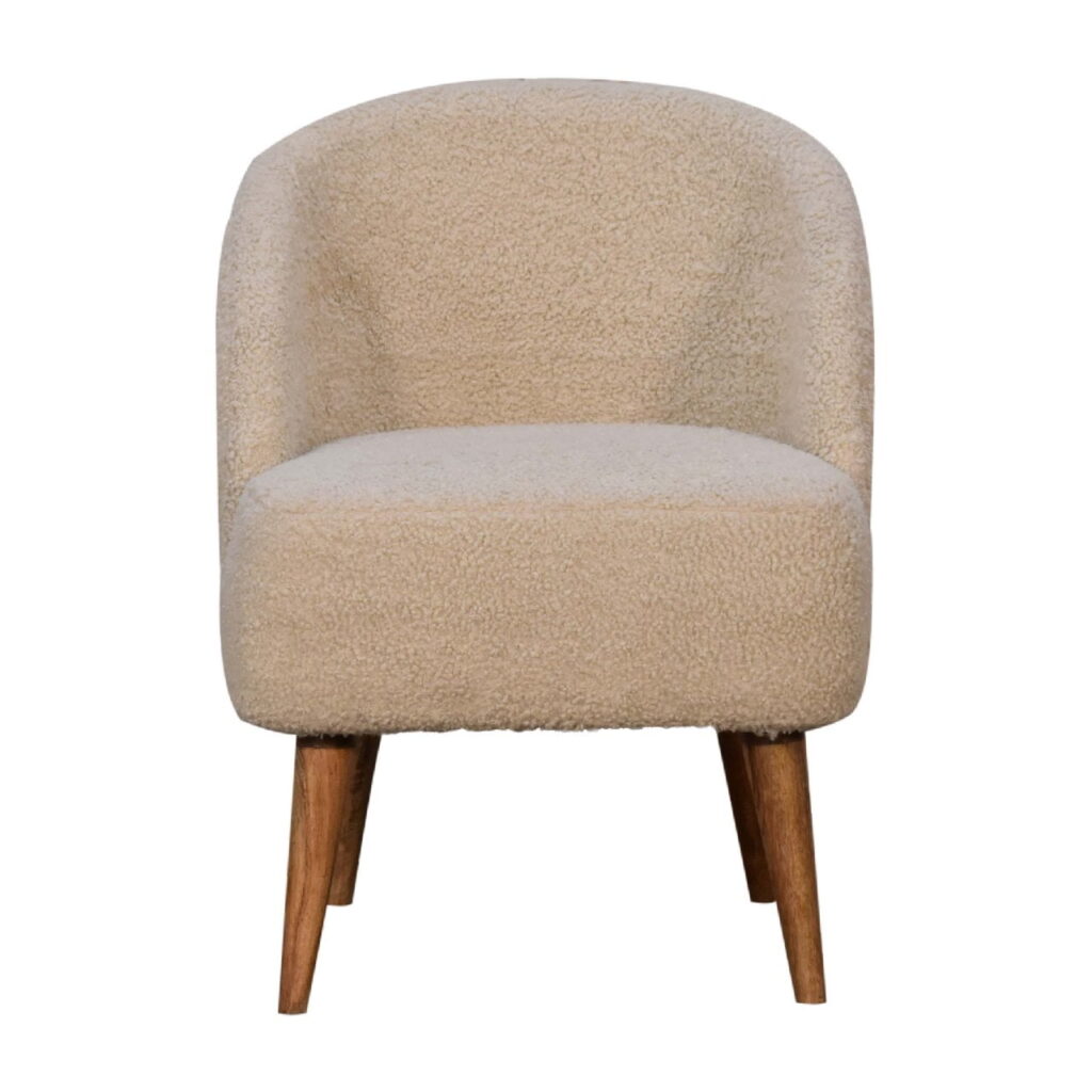 Canada Cream Boucle Tub Chair Suppliers