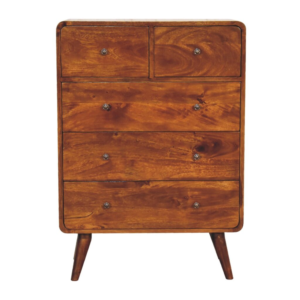 Canada 2 over 3 Curved Chestnut Chest Suppliers