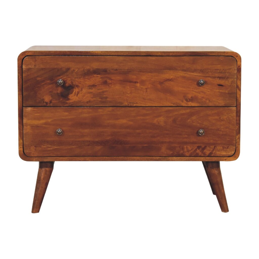 Canada 2 Drawer Curved Chestnut Chest Suppliers