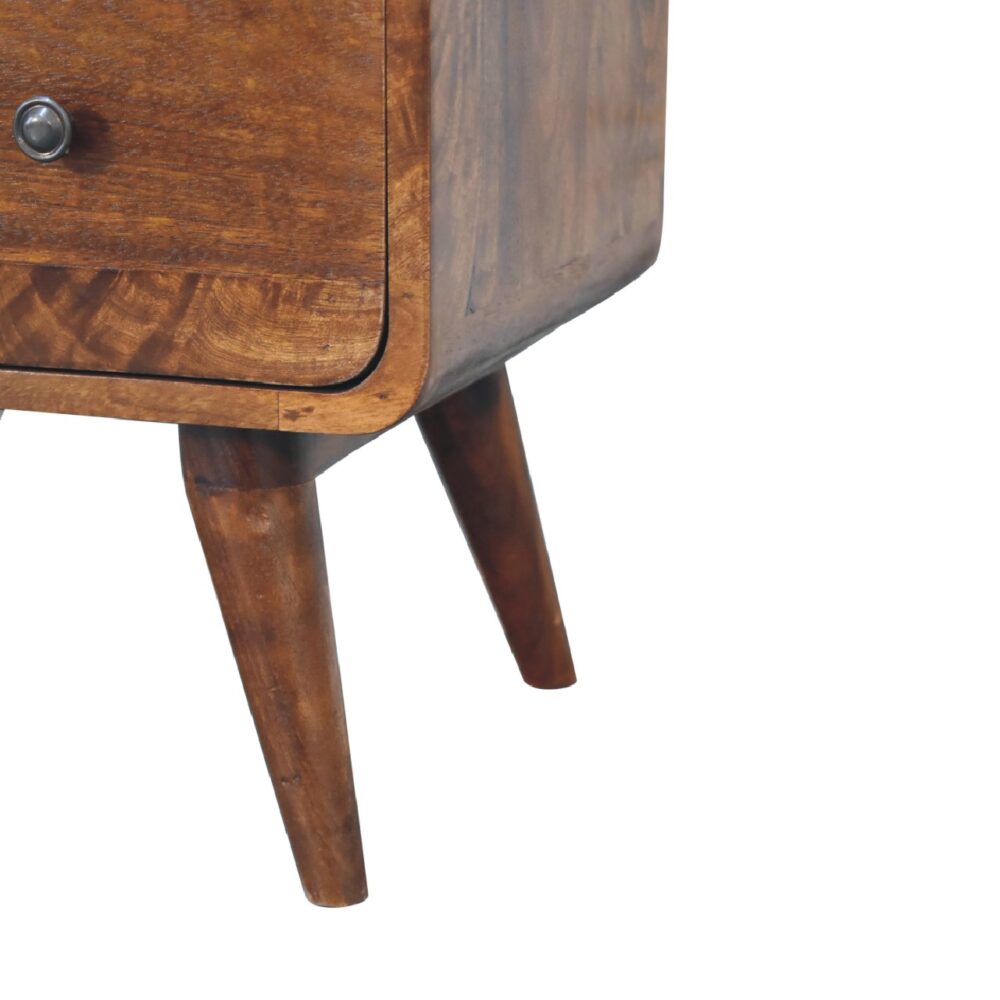 IN3410 - 2 Drawer Curved Chestnut Chest for wholesale