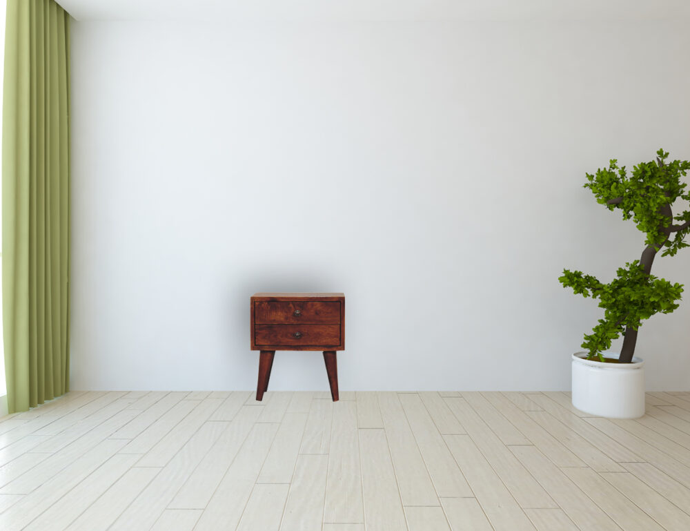 Mini Chestnut Modern Nightsand - Image 10