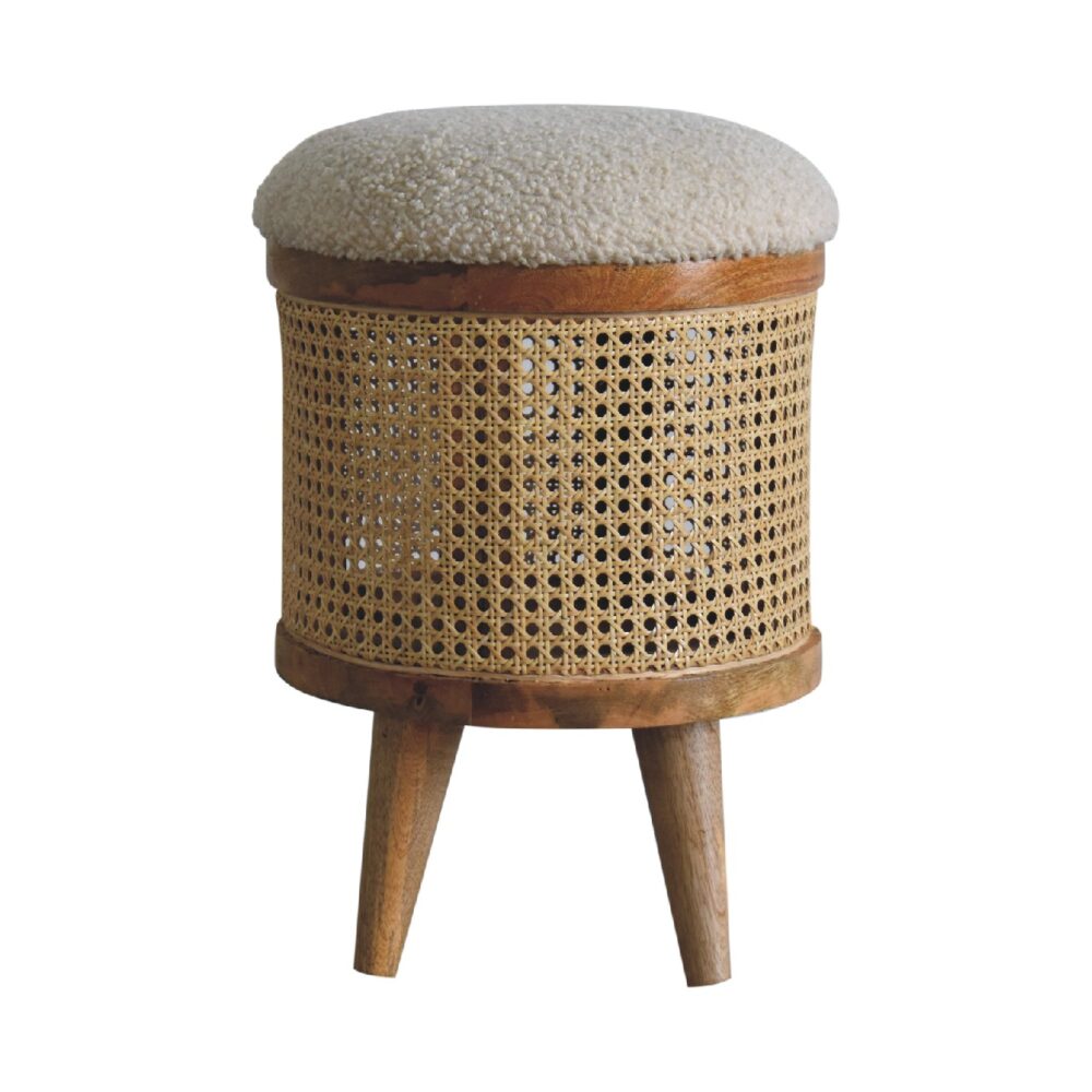 Canada Cream Boucle Larissa Footstool Suppliers