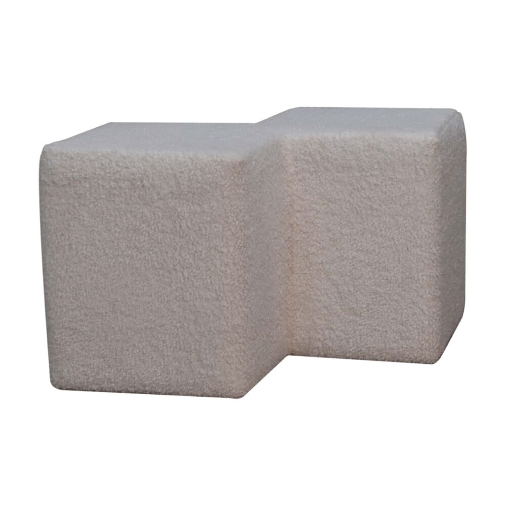 wholesale White Boucle Twin Footstool for resale